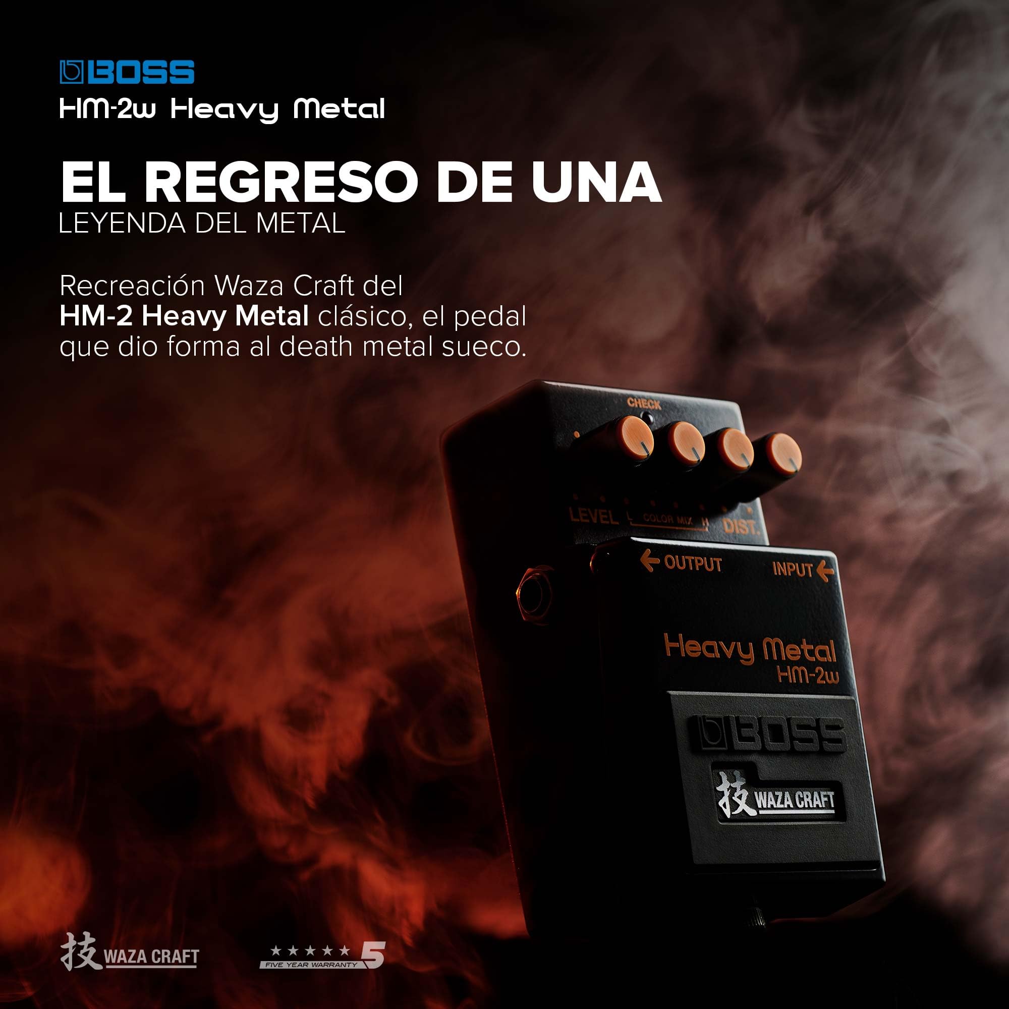 BOSS HM-2W Heavy Metal | Pedal de efecto de guitarra Waza Craft